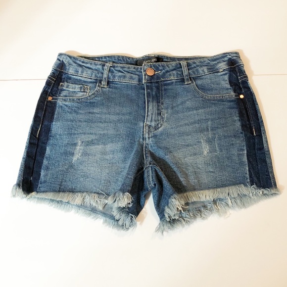 Black Label Pants - [Black Label] Frayed Hem Distressed Shorts